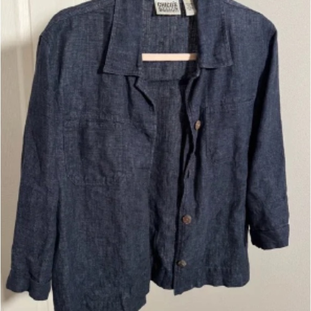 Chico's Dark Blue Casual Shirt